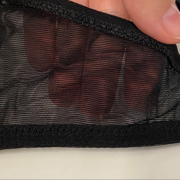 NWT Versace Intimo Black White Mesh Embroidered Bra XL - Picture 9 of 15